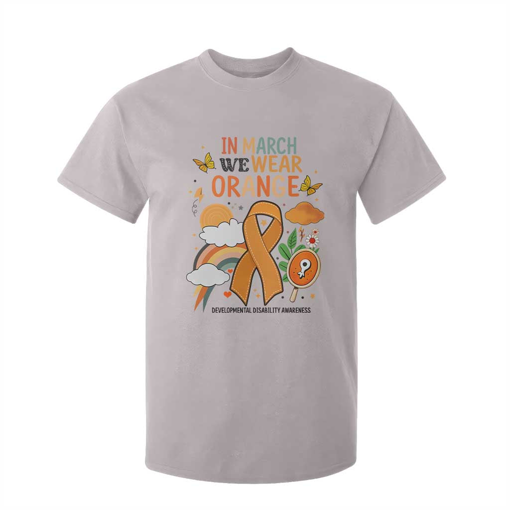 Developmental Disability Awareness T Shirt For Kid In March We Wear Orange TS02 Ice Gray Print Your Wear