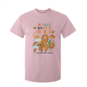 Developmental Disability Awareness T Shirt For Kid In March We Wear Orange TS02 Light Pink Print Your Wear