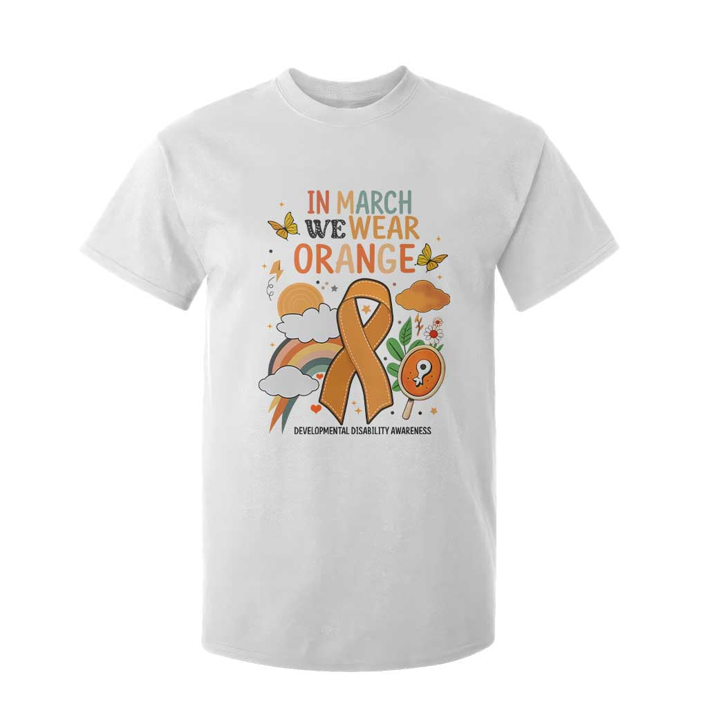 Developmental Disability Awareness T Shirt For Kid In March We Wear Orange TS02 White Print Your Wear