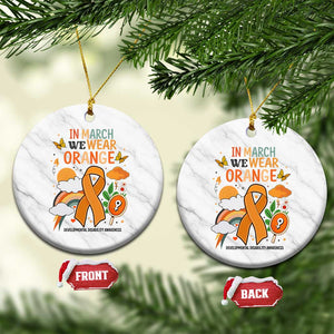 Developmental Disability Awareness Ceramic Ornament In March We Wear Orange TS02 1pc White Marble Print Your Wear