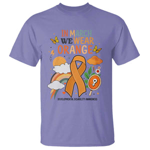 Developmental Disability Awareness T Shirt In March We Wear Orange TS02 Violet Print Your Wear
