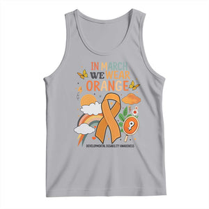 Developmental Disability Awareness Tank Top In March We Wear Orange TS02 Athletic Heather Print Your Wear