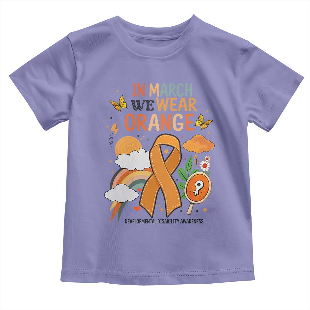 Developmental Disability Awareness Toddler T Shirt In March We Wear Orange TS02 Violet Print Your Wear