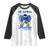 Autism Awareness Raglan Shirt In April We Wear Blue Puzzle Ribbon Coquette Bow TS02 White Black Print Your Wear