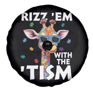 Funny Autism Giraffe Spare Tire Cover Rizz Em With The Tism TS02 Print Your Wear