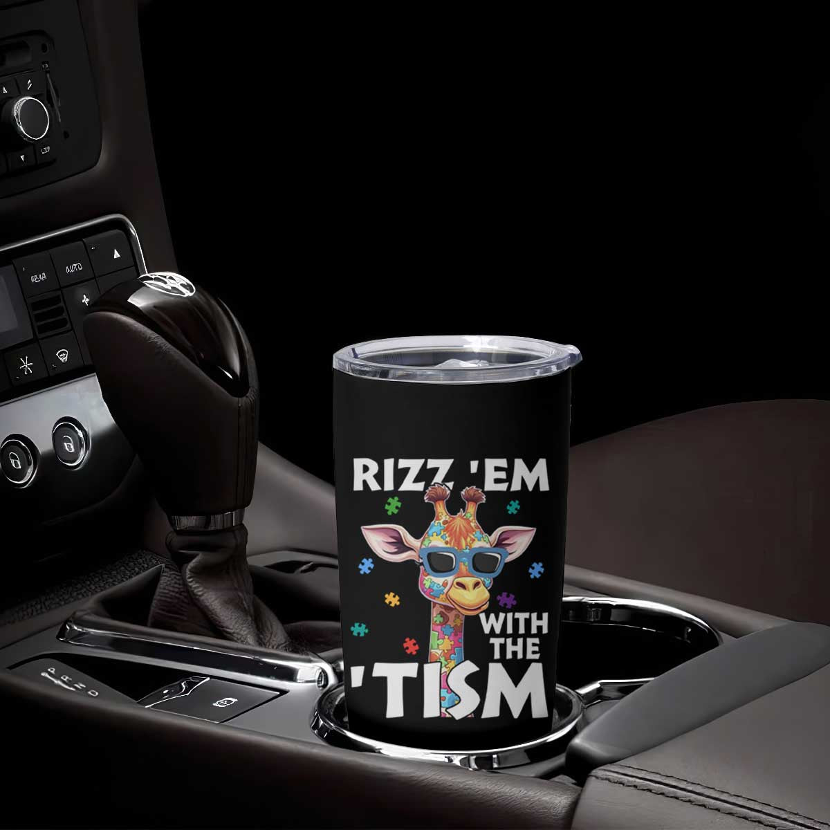 Funny Autism Giraffe Tumbler Cup Rizz Em With The Tism TS02 Print Your Wear