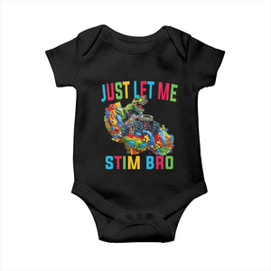 Autistic Dino Rex Driving Monster Truck Baby Onesie Autism Is My Superpower TS02 Black Print Your Wear