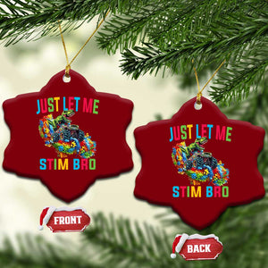 Autistic Dino Rex Driving Monster Truck Ceramic Ornament Autism Is My Superpower TS02 Print Your Wear