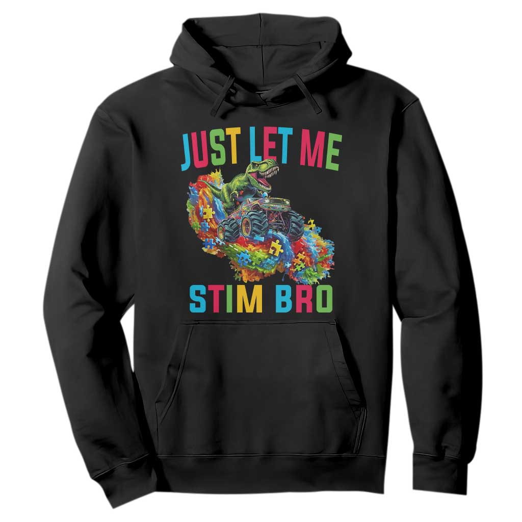 Autistic Dino Rex Driving Monster Truck Hoodie Autism Is My Superpower TS02 Black Print Your Wear