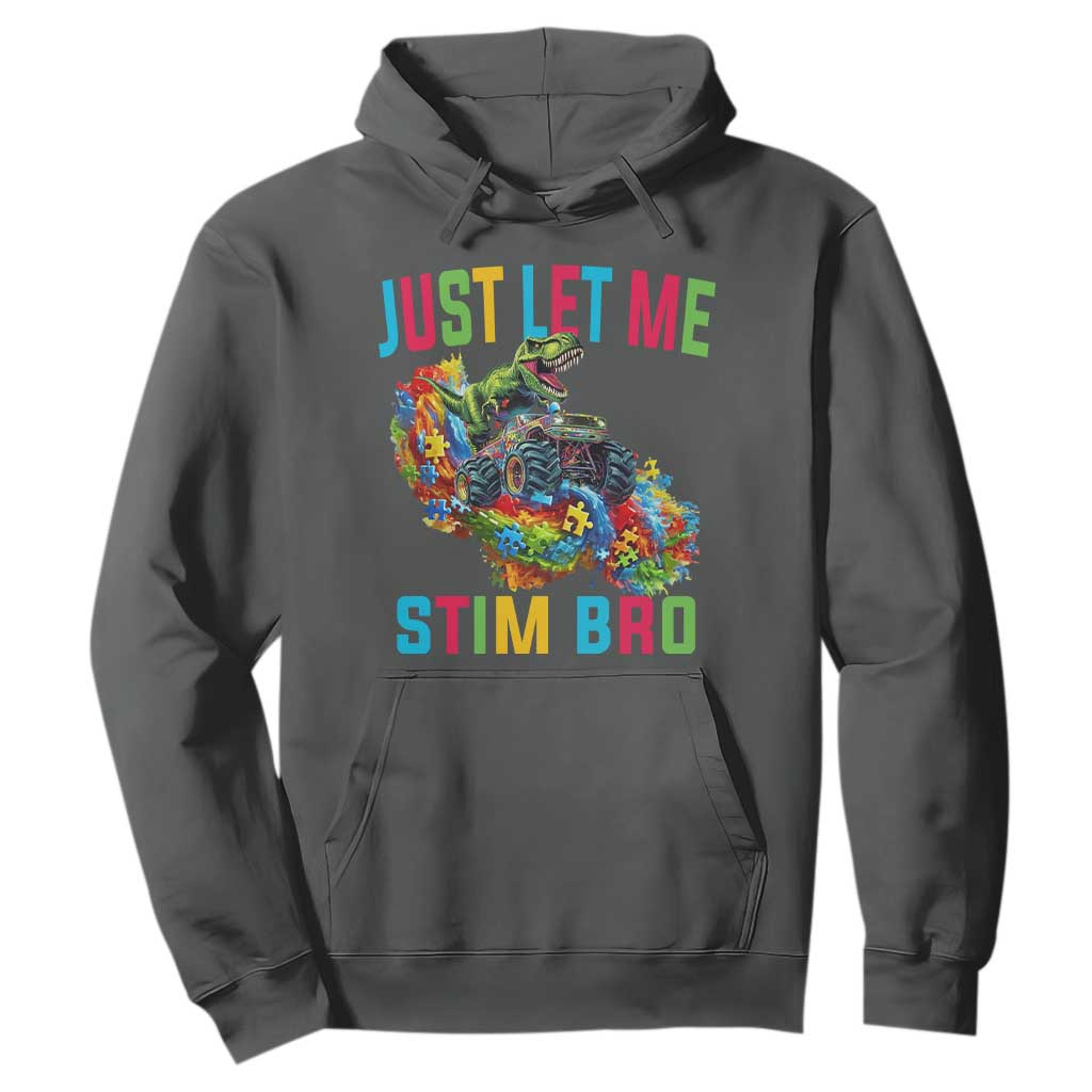 Autistic Dino Rex Driving Monster Truck Hoodie Autism Is My Superpower TS02 Dark Heather Print Your Wear