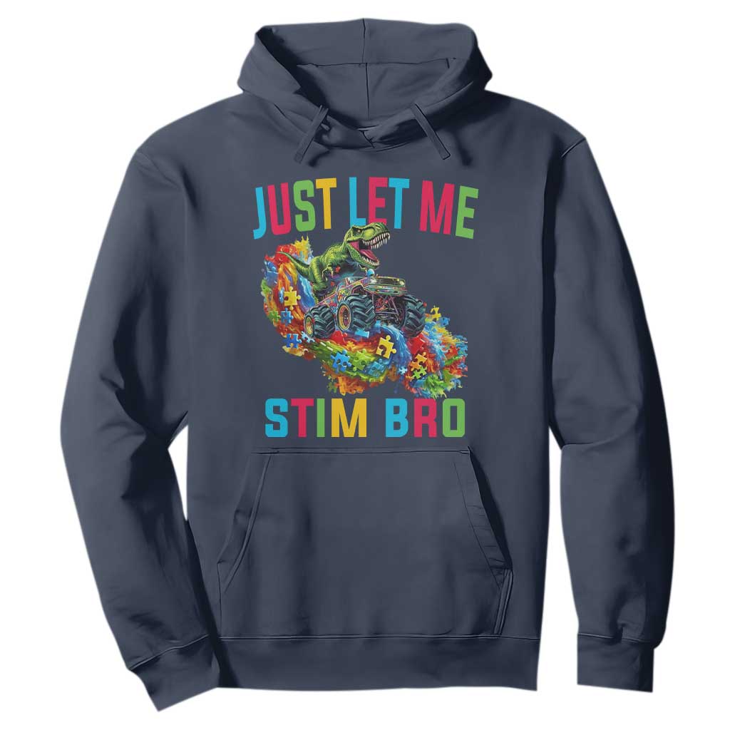 Autistic Dino Rex Driving Monster Truck Hoodie Autism Is My Superpower TS02 Navy Print Your Wear