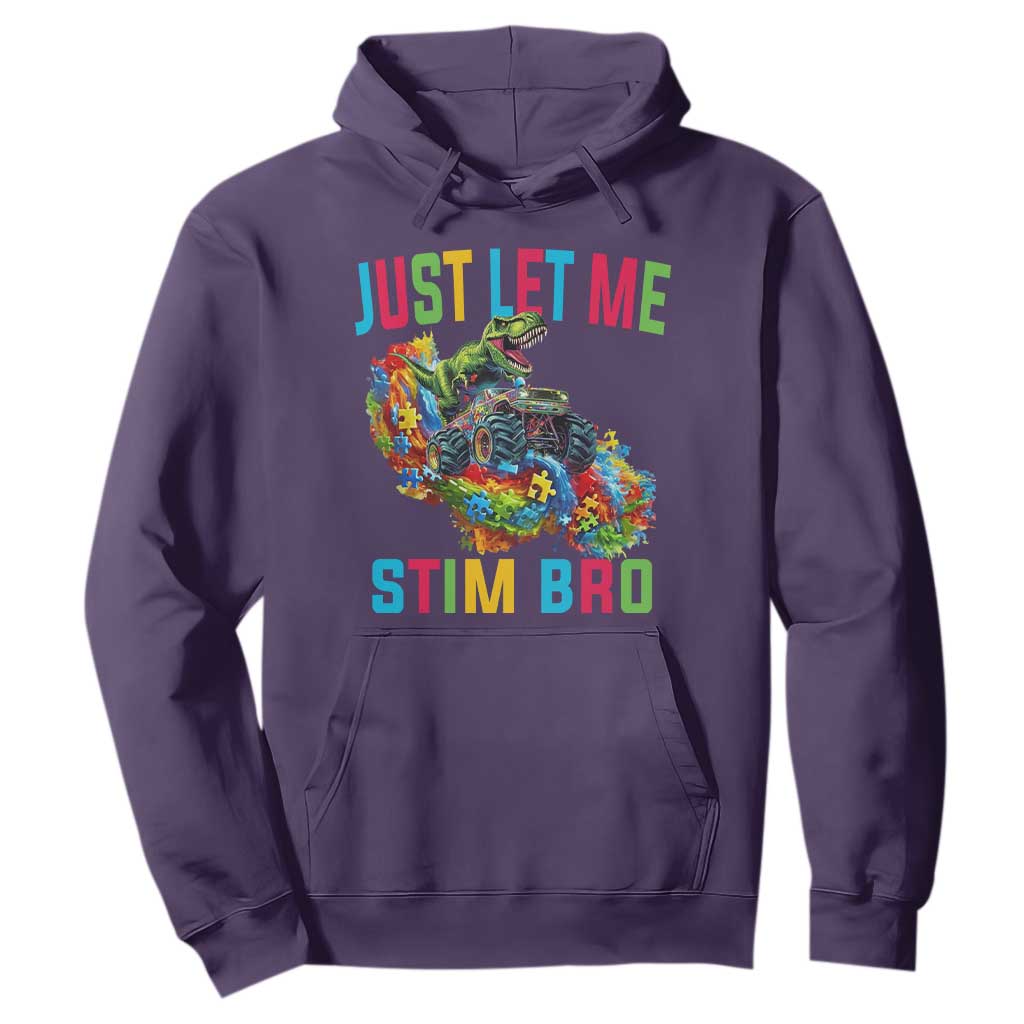 Autistic Dino Rex Driving Monster Truck Hoodie Autism Is My Superpower TS02 Purple Print Your Wear
