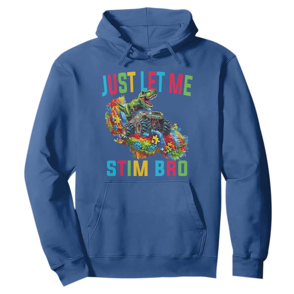 Autistic Dino Rex Driving Monster Truck Hoodie Autism Is My Superpower TS02 Royal Blue Print Your Wear