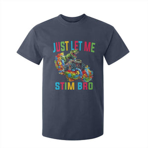 Autistic Dino Rex Driving Monster Truck T Shirt For Kid Autism Is My Superpower TS02 Navy Print Your Wear