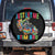 Autistic Dino Rex Driving Monster Truck Spare Tire Cover Autism Is My Superpower TS02 No hole Black Print Your Wear