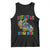 Autistic Dino Rex Driving Monster Truck Tank Top Autism Is My Superpower TS02 Black Print Your Wear