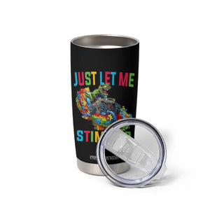 Autistic Dino Rex Driving Monster Truck Tumbler Cup Autism Is My Superpower TS02 Print Your Wear