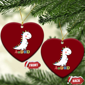 Cute Dinosaur AuDHD Ceramic Ornament ADHD Awareness TS02 Print Your Wear