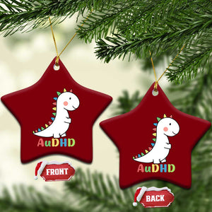 Cute Dinosaur AuDHD Ceramic Ornament ADHD Awareness TS02 Print Your Wear