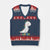 Cute Dinosaur AuDHD V-Neck Knit Sweater Vest ADHD Awareness TS02 Navy Red Print Your Wear