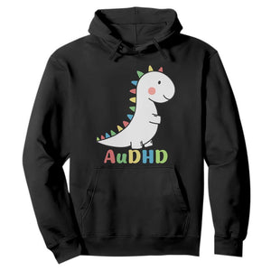 Cute Dinosaur AuDHD Hoodie ADHD Awareness TS02 Black Print Your Wear