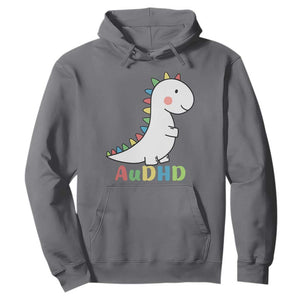 Cute Dinosaur AuDHD Hoodie ADHD Awareness TS02 Charcoal Print Your Wear