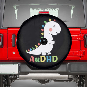 Cute Dinosaur AuDHD Spare Tire Cover ADHD Awareness TS02 Black Print Your Wear