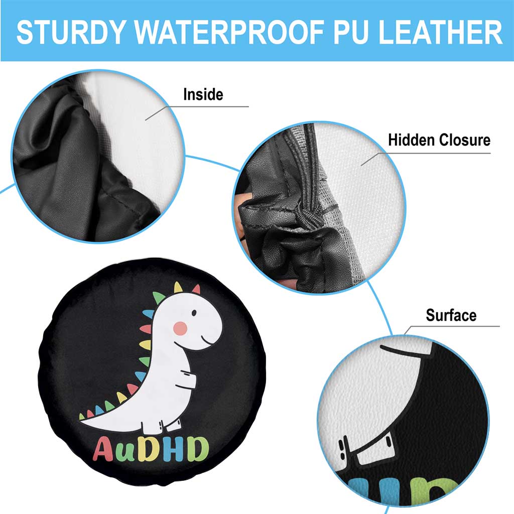 Cute Dinosaur AuDHD Spare Tire Cover ADHD Awareness TS02 Print Your Wear