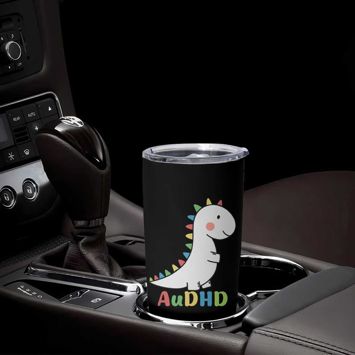 Cute Dinosaur AuDHD Tumbler Cup ADHD Awareness TS02 Print Your Wear