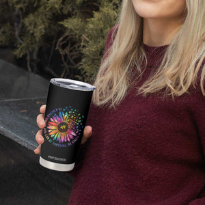 Be Kind Autism Awareness Tumbler Cup Kindness Sunflower Tie Dye Puzzle TS02 Print Your Wear