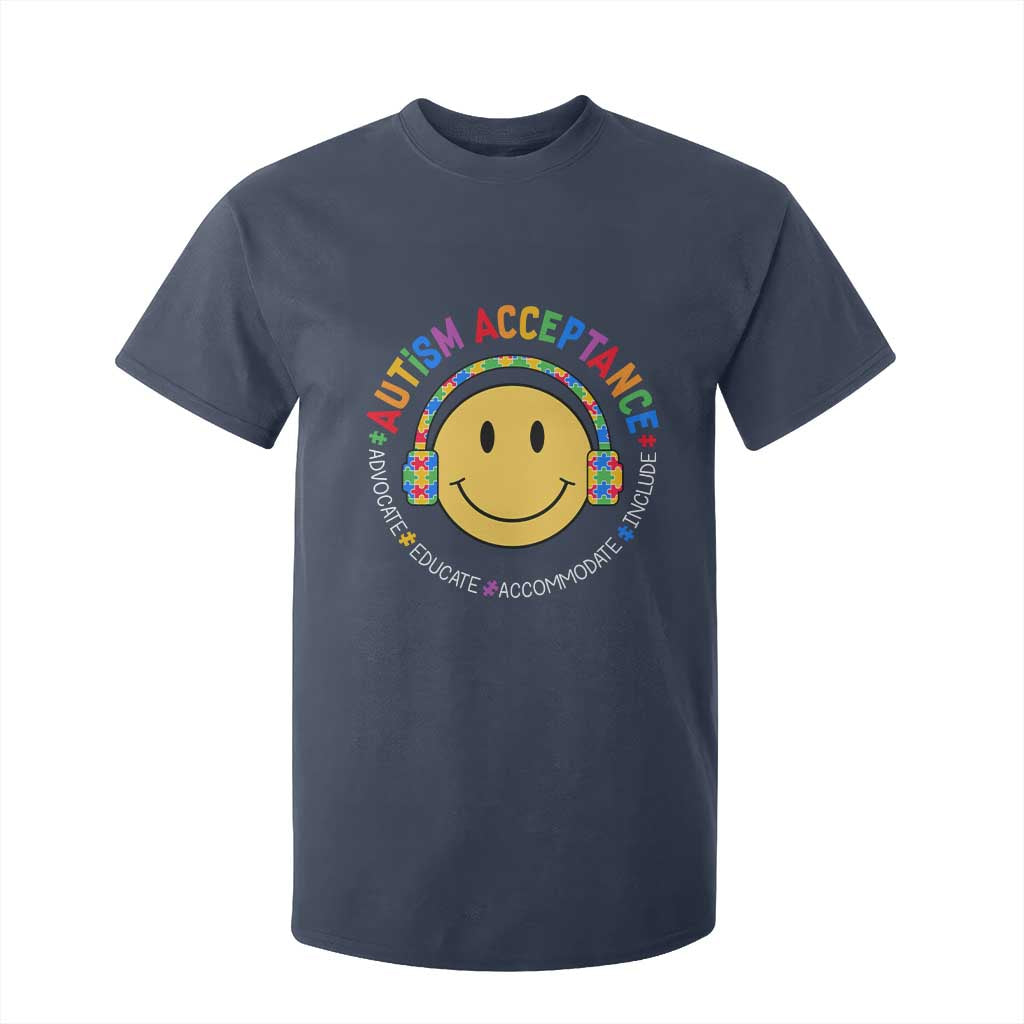 Autism Awareness Acceptance T Shirt For Kid Special Education Teacher Kids TS02 Navy Print Your Wear