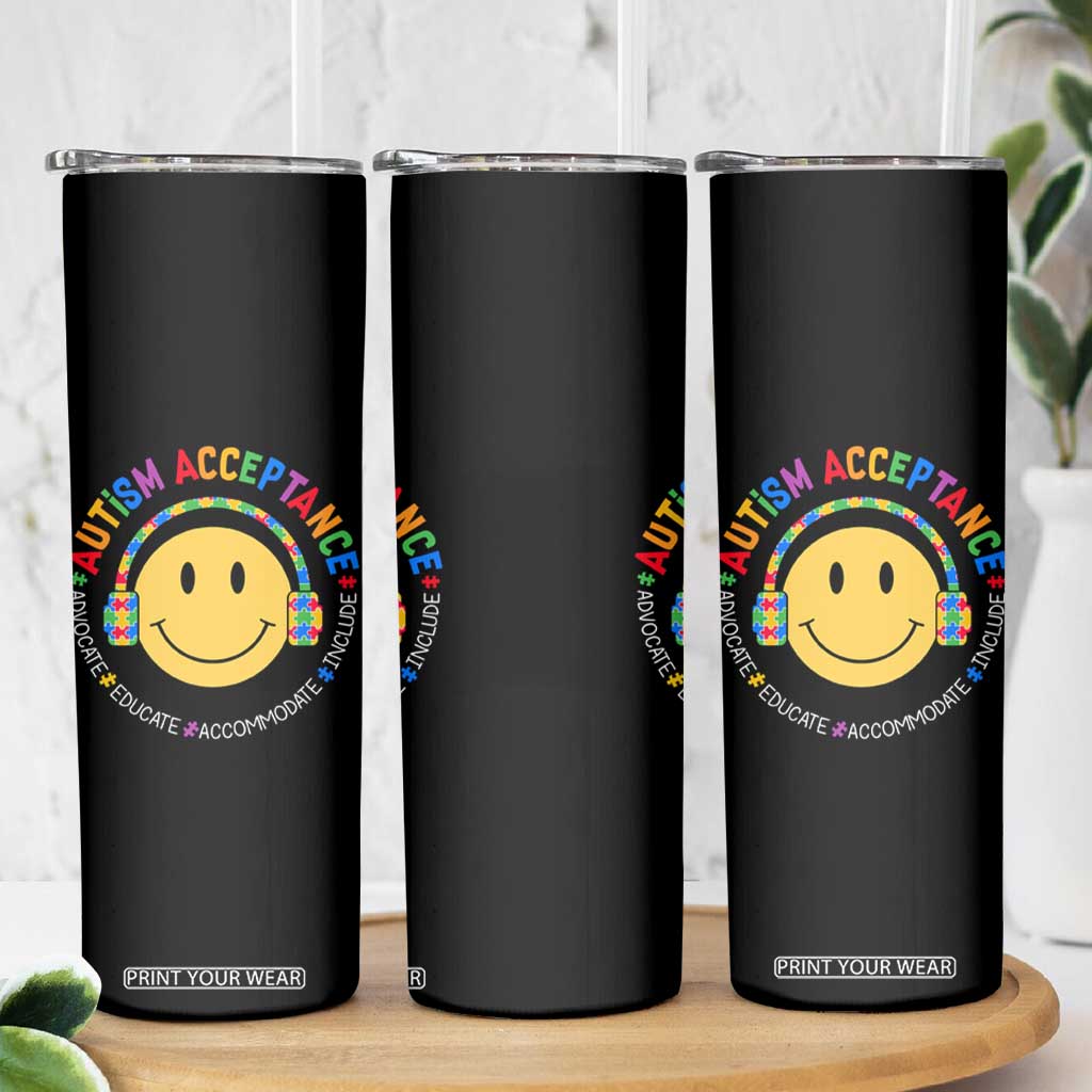 Autism Awareness Acceptance Skinny Tumbler Special Education Teacher Kids TS02 Print Your Wear