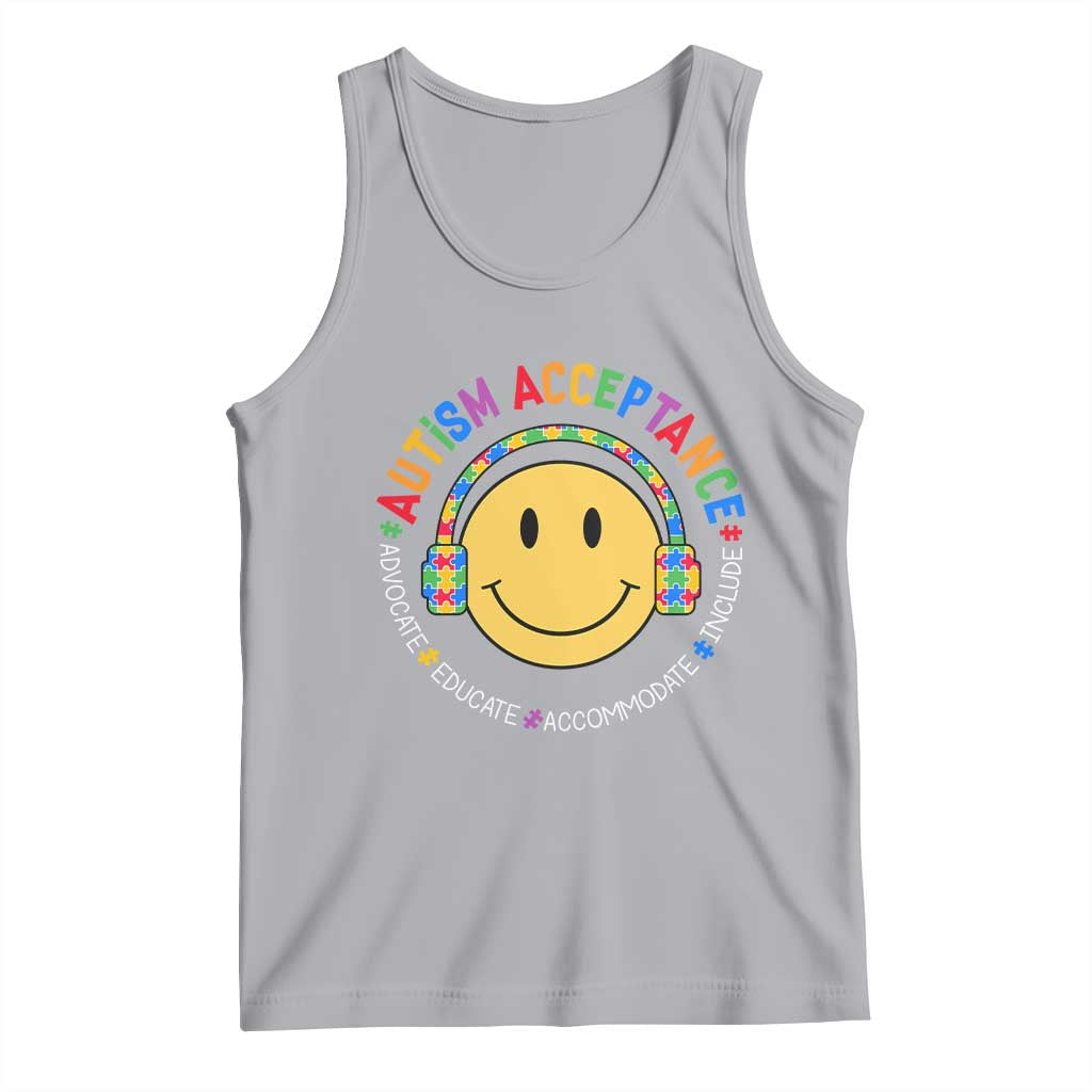 Autism Awareness Acceptance Tank Top Special Education Teacher Kids TS02 Athletic Heather Print Your Wear