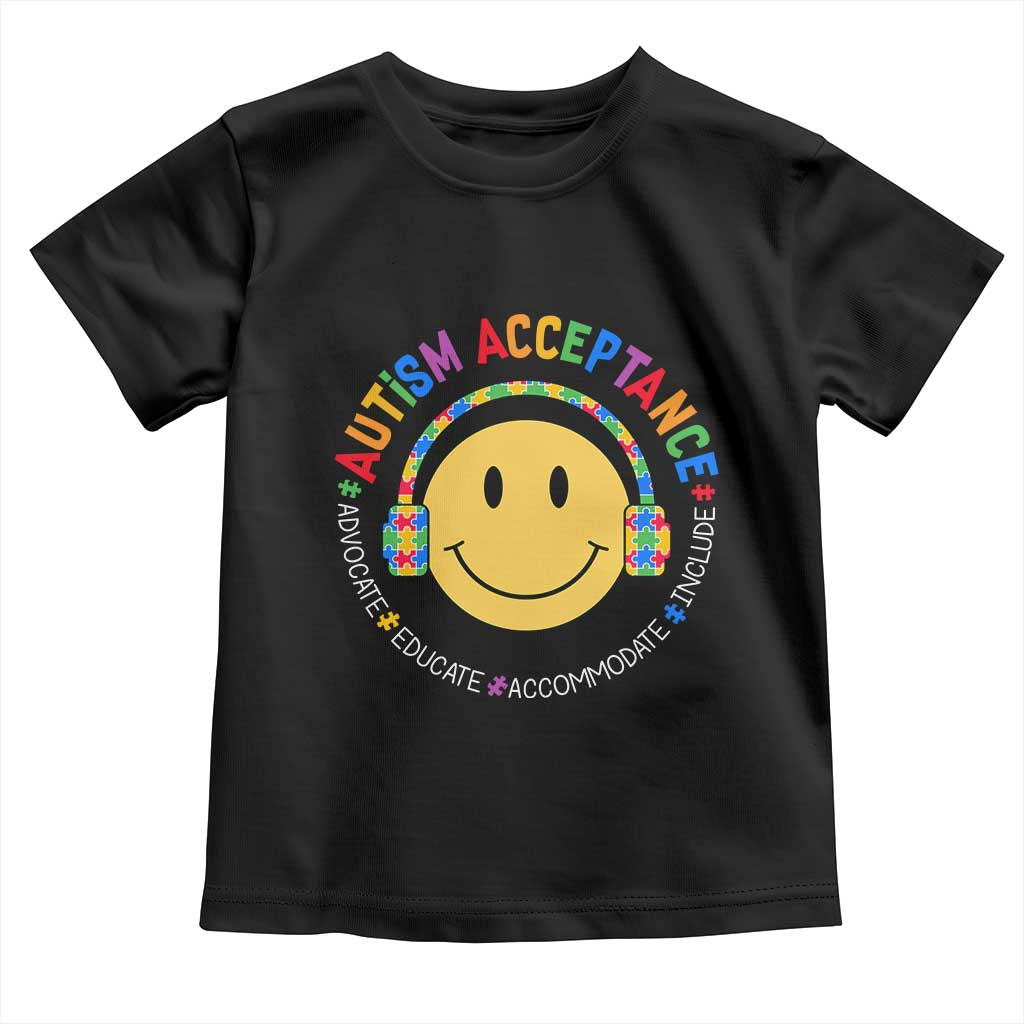 Autism Awareness Acceptance Toddler T Shirt Special Education Teacher Kids TS02 Black Print Your Wear