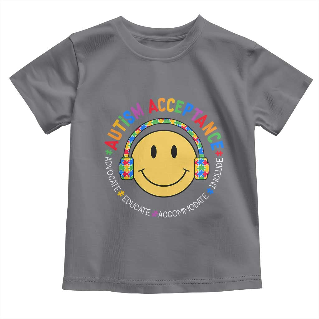 Autism Awareness Acceptance Toddler T Shirt Special Education Teacher Kids TS02 Charcoal Print Your Wear
