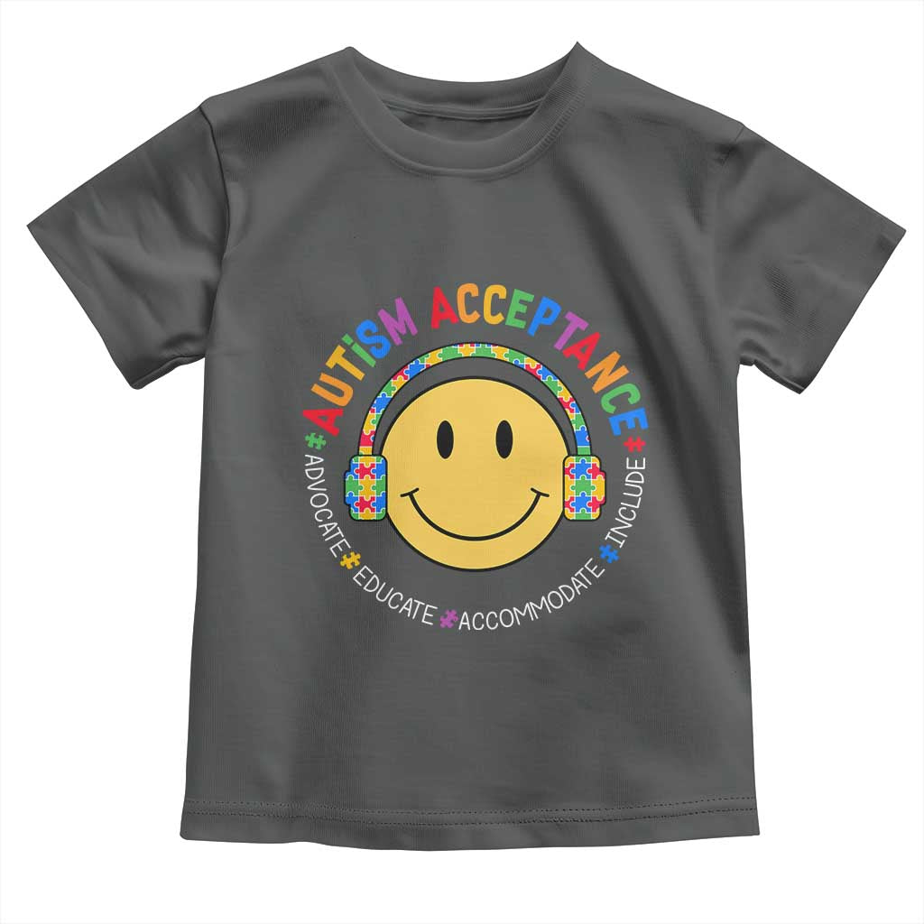 Autism Awareness Acceptance Toddler T Shirt Special Education Teacher Kids TS02 Dark Heather Print Your Wear