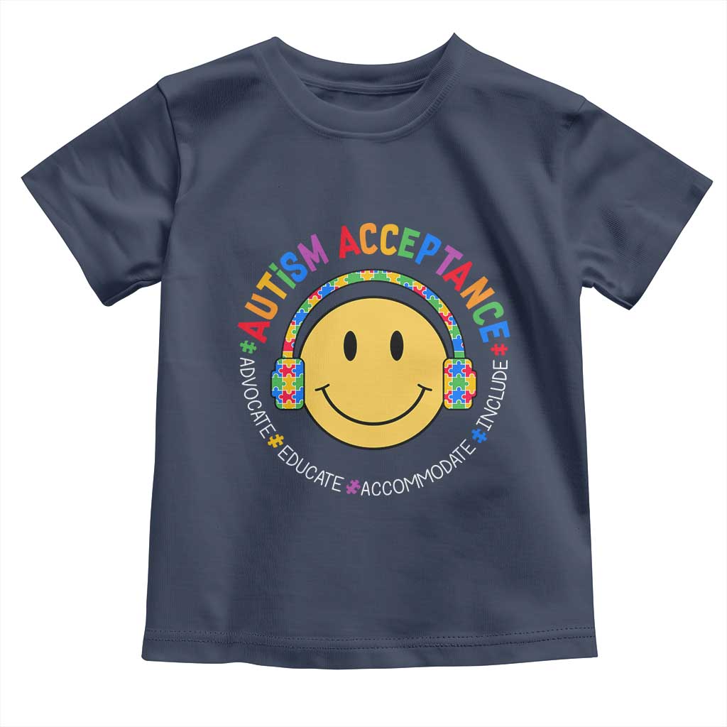 Autism Awareness Acceptance Toddler T Shirt Special Education Teacher Kids TS02 Navy Print Your Wear