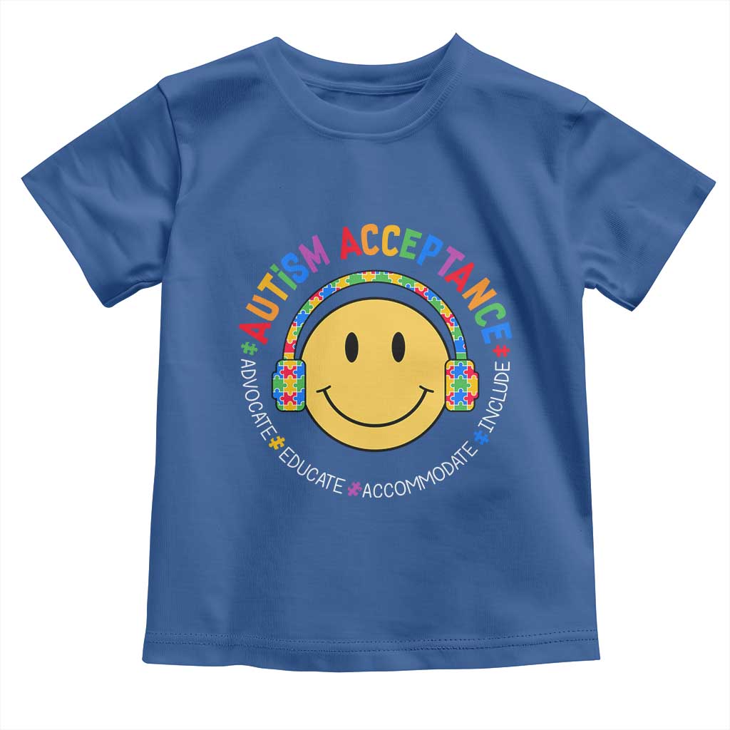 Autism Awareness Acceptance Toddler T Shirt Special Education Teacher Kids TS02 Royal Blue Print Your Wear