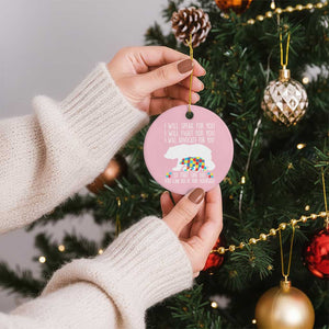 Autism Mama Bear Ceramic Ornament I Will Speak Fight Advocate For You TS02 1pc Light Pink Print Your Wear