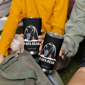 Autism Papa Bear Tumbler Cup Support Autistic Matching Family Dad TS02 Print Your Wear