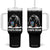 Autism Papa Bear Tumbler With Handle Support Autistic Matching Family Dad TS02 One Size: 40 oz Black Print Your Wear