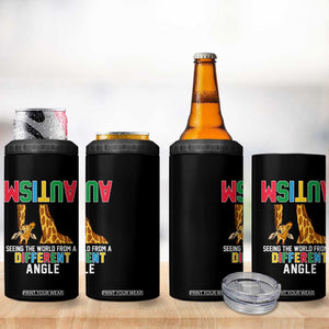 Giraffe Autism Awareness 4 in 1 Can Cooler Tumbler Seeing World Different Angle TS02 Print Your Wear