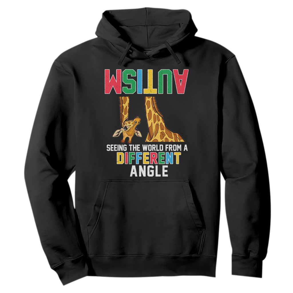 Giraffe Autism Awareness Hoodie Seeing World Different Angle TS02 Black Print Your Wear