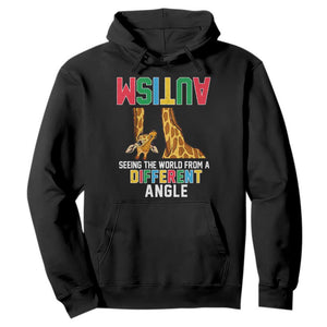 Giraffe Autism Awareness Hoodie Seeing World Different Angle TS02 Black Print Your Wear