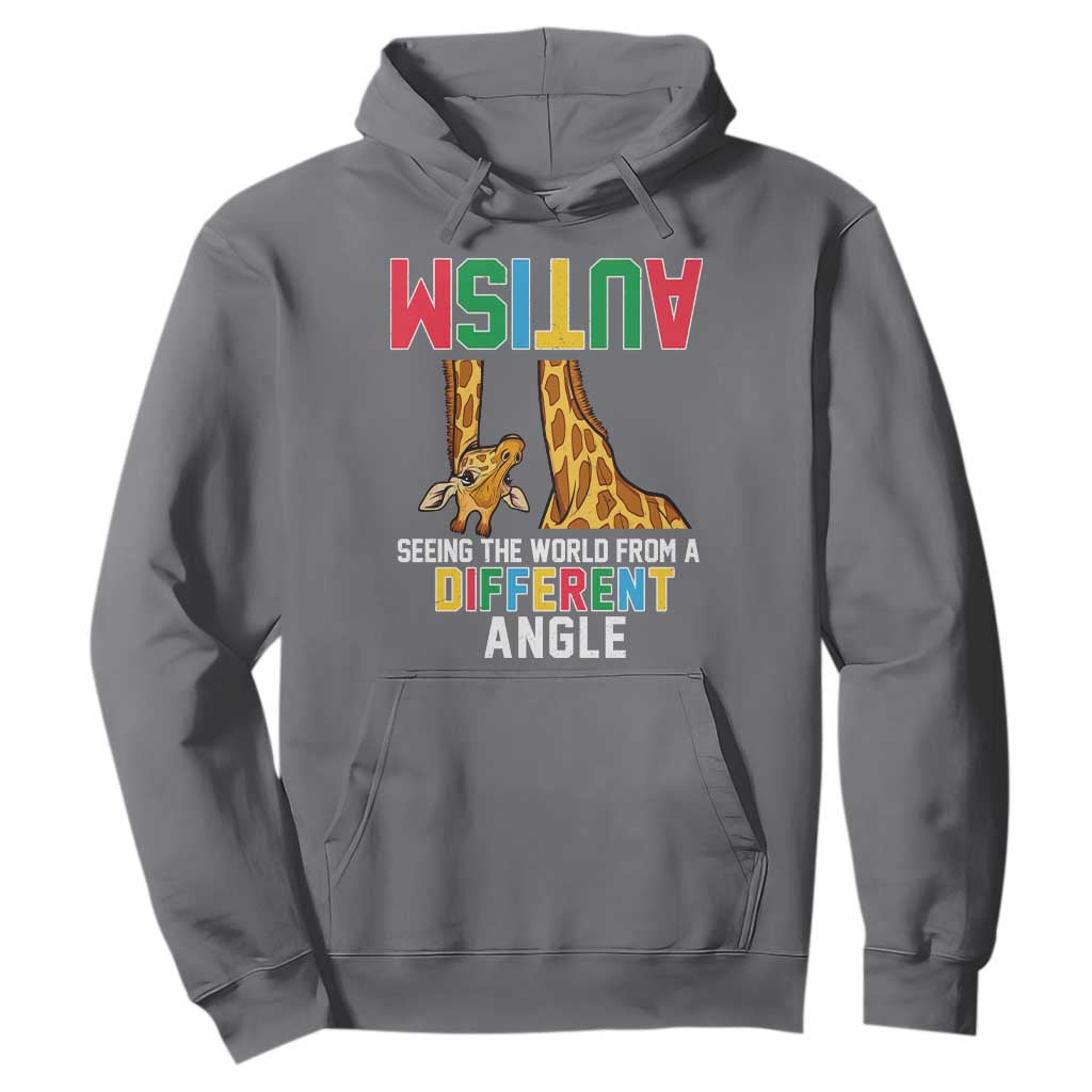 Giraffe Autism Awareness Hoodie Seeing World Different Angle TS02 Charcoal Print Your Wear