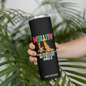 Giraffe Autism Awareness Skinny Tumbler Seeing World Different Angle TS02 Print Your Wear
