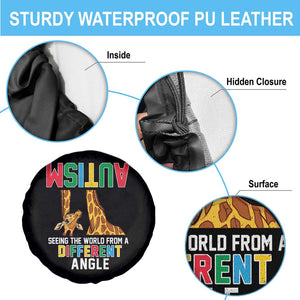 Giraffe Autism Awareness Spare Tire Cover Seeing World Different Angle TS02 Print Your Wear