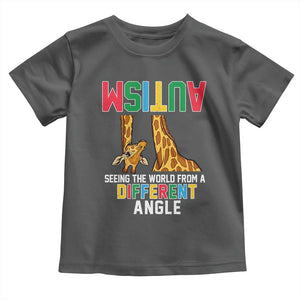 Giraffe Autism Awareness Toddler T Shirt Seeing World Different Angle TS02 Dark Heather Print Your Wear
