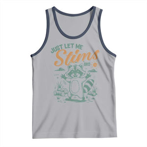 Funny Raccoon Autism Awareness Tank Top Just Let Me Stim Bro TS02 Athletic Heather Navy Print Your Wear