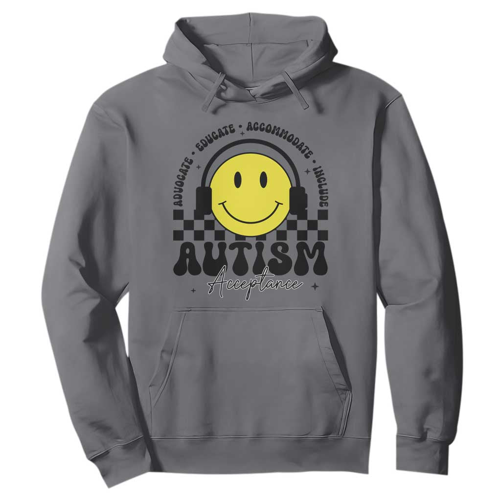 Autism Acceptance Hoodie Advocate Educate Accomodate Include Special Education TS02 Charcoal Print Your Wear